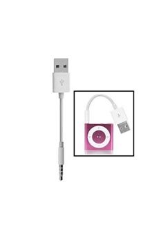 Chargeur pour téléphone mobile Allshopstock (#19) USB to 3.5mm Jack Data Sync & Charge Cable for iPod shuffle 1st /2nd /3rd /4th /5th /6th Generation, Length: 10cm(White)