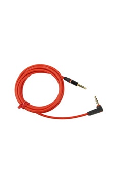 (#62) 3.5mm Gold Plated Elbow to Straight Jack Earphone Cable for Monster Beats by Dr. Dre, Length: 1.2m, Red(Red)
