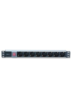 Câbles vidéo TECHLY Multiprise pour rack 19 8 places avec interrupteur type allemand 100488