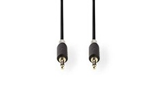 Câble audio stéréo 3,5 mm mâle - 3,5 mm mâle 5,0 m anthracite