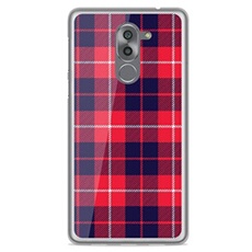 Coque silicone gel Huawei Mate 9 Lite motif Tartan Rouge 2