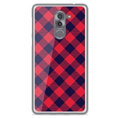 Coque silicone gel Huawei Mate 9 Lite motif Tartan Rouge