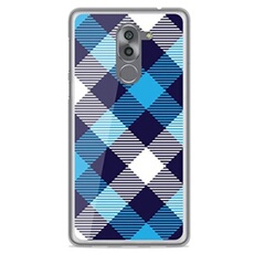 Coque silicone gel Huawei Honor 6X motif Tartan Bleu