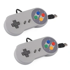 Manette XCSOURCE 2pcs SNES Super Nintendo Manette Joystick Classique USB pour Windows PC MAC AC560