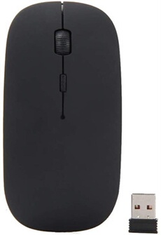 Souris Sans fil Vshop Noir avec Mini récepteur USB PC Windows Macbook