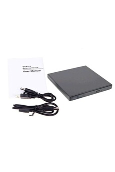 Lecteur-graveur externe GENERIQUE VSHOP  Lecteur CD DVD- Graveur CD USB 2.0 disque dur externe antichoc et antibruit Compatible avec Macbook Air (Pro) & d'autres PC