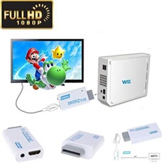 VSHOP Adaptateur Wii vers HDMI Audio Vidéo Convertisseur HD Sortie avec Sortie Jack Audio 3,5mm