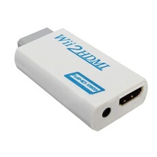 VSHOP Wii vers HDMI Signal vidéo Convertisseur Adaptateur HD 1080p avec Audio Sortie jack 3,5 mm pour Nintendo WII Wii HDMI TV projecteur