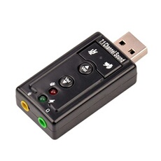 VSHOP USB 2.0 7.1 Canal externe USB Audio Carte Son Adaptateur avec 3.5mm Casque Microphone pour PC , Ordinateur de bureau