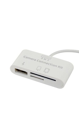 Adaptateur et convertisseur GENERIQUE VSHOP® Adaptateur Lightning vers  Lecteur de Carte SD, Lightning to SD Card Camera Reader Adapter pour Apple  iPhone 5/5S/SE/6/6S/6 Plus/7/7 Plus/iPad