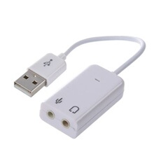 VSHOP Adaptateur cable carte son USB 2.0 male vers 2 jack femelle micro et casque