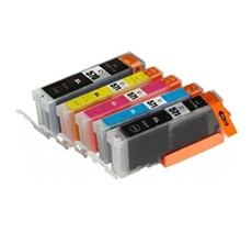 Pack 5 cartouches d'encre PGI 570 XL Black CLI 571 Bk / C/ M/ Y pour imprimante Canon TS 5055