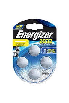 Piles Energizer Pile bouton CR 2032 3 V 4 pc(s) 235 mAh lithium Ultimate 2032