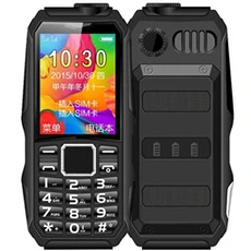 Téléphone portable basique GENERIQUE Téléphone Portable Étanche 1,8' IP68 Incassable Dual Sim Bluetooth Noir YONIS