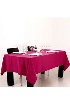 nappe de table jja nappe rectangulaire coton 150x250cm framboise