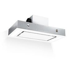 Remy - Hotte - hotte îlot - largeur : 90 cm - profondeur : 50 cm - extraction et recirculation (avec kit de recirculation supplémentaire) - blanc