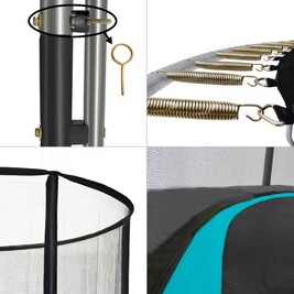 VEVOR Trampolino Rotondo per Bambini con Rete Recinto di Protezione VEVOR Trampolino Rotondo per Bambini con Rete Recinto di Protezione