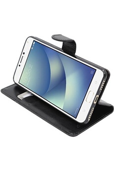 - Coque Asus Zenfone 4 Max ZC554KL (Pro, Plus) Etui Housse Portefeuille PU Cuir, Noir [Dimensions PRECISES Smartphone : 154 x 76.9 x 8.9 mm, écran
