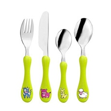 7437241 coffret de 4 couverts pour enfant centimeters vert