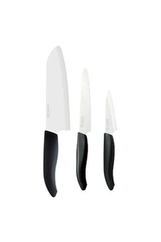 couteau kyocera adb01791 set de 3 chef couteaux, céramique, noir, 36 x 18 x 28 cm