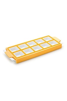 plat / moule tescoma delica - moule pour raviolis carrés, 10 pièces, plastique, jaune