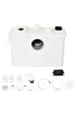 HOMCOM Broyeur sanitaire WC pompe de relevage 700 W silencieux compact 4 colliers serrage + 4 embouts blanc photo 1