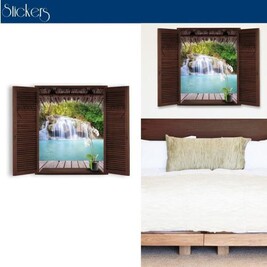 Autres accessoires de décoration SLA Stickers Trompe l'oeil cascade | Darty