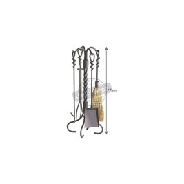 Ancien serviteur de cheminée 3-outils en fer forgé & laiton | Selency Ancien serviteur de cheminée 3-outils en fer forgé & laiton | Selency