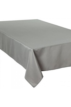 nappe de table atmosphera nappe anti-tache rectangulaire grise 150x300 cm -