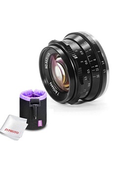 35mm F1.2 Grande ouverture Objectif fixe manuel pour Fujifilm X-Mount caméra avec Caden Lens Pouch Sac avec Jyphoto Chiffon