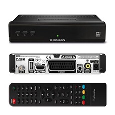 ths210 Récepteur Satellite numérique avec connecteur LAN Noir