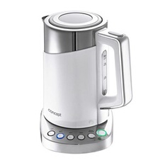 électroménager RK3170 Bouilloire inox Cool Touch, 1,7 litre, blanche, regulation de la temperature, fonction maintien au chaud, 2200 W, Filtre
