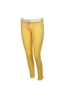 pantalon jeans slim igor slim lime jaune taille : 36