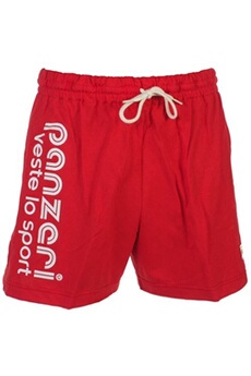 short et bermuda sportswear panzeri shorts multisports uni a rouge jersey short rouge taille : s