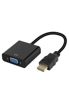 Adaptateur VGA vers HDMI pour PC MAC Convertisseur Television Ecran Retroprojecteur Cable 1080p