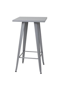 table haute mendler table haute hwc-a73, métal, design industriel 105x60x60cm gris