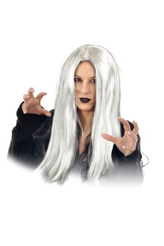 Déguisement adulte Urban Living Déguisement d'halloween - perruque femme sorcière - gris