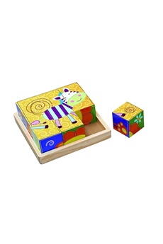 Puzzle Imagin Puzzle en bois à 9 cubes - jouet éveil - zèbre