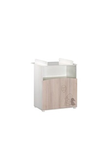 Table à langer Baby Price Babyprice commode a langer lapinou 2 portes - 1 niche