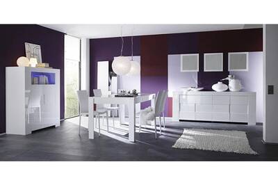 Ensemble Table Chaise Kasalinea Salle A Manger Complete Blanc