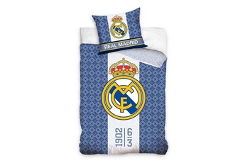 Parure enfant Real Madrid C.f. Real madrid c.f. Housse de couette - 100% coton - 1-personne (140x200 cm + 1 taie) - 1 pièce (70x80 cm) - bleu