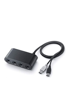 Manette GENERIQUE 4 ports Adaptateur Manette Gamecube Pour Wii U /PC USB/ Super Smash Bros/ Nintendo Switch Qumox