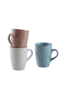 vaisselle aubry gaspard - mug en grès trio terrazzo (lot de 3)