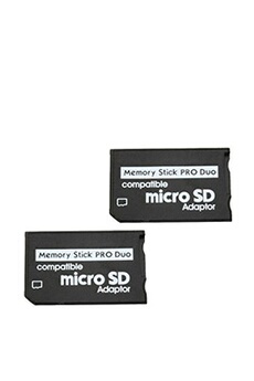 Carte mémoire micro SD Com-Four Lot de 2 adaptateurs de carte mémoire microSD vers MS Pro Duo pour téléphone mobile, appareil photo, PSP Sony 16 Go
