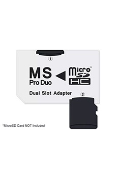 Carte mémoire micro SD GENERIQUE Adaptateur memory stick Pro Double pour cartes mémoires micro SD SDHC