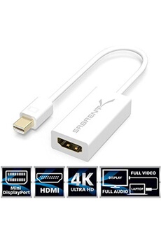 Mini DisplayPort (Thunderbolt 2) vers Adaptateur HDMI [support 4K en plaqué or] (DA-MDHA)