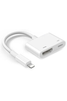 Adaptateur et convertisseur Savfy Cable Adaptateur Lightning vers HDMI TV AV pour iPad iPhone