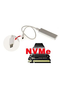 Accessoire pour disque dur Kalea-Informatique Boitier aluminium USB 3.1 pour SSD M.2 NVMe ou AHCI, débit USB3.1 10G type C