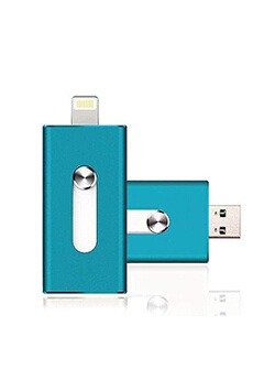 Clé USB iPhone / iPad 16 Go Modèle Agréé MFI (Disponible en 8 Go, 16 Go, 32 Go, 64 Go, 128 Go) Bleu