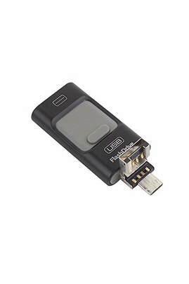 Clé USB GENERIQUE Clé USB externe i-Flash 3 en 1 OTG Pour iPhone 8 / 7 / 6  / 6S / 5 / iPad et téléphones Samsung 128 Go Noir